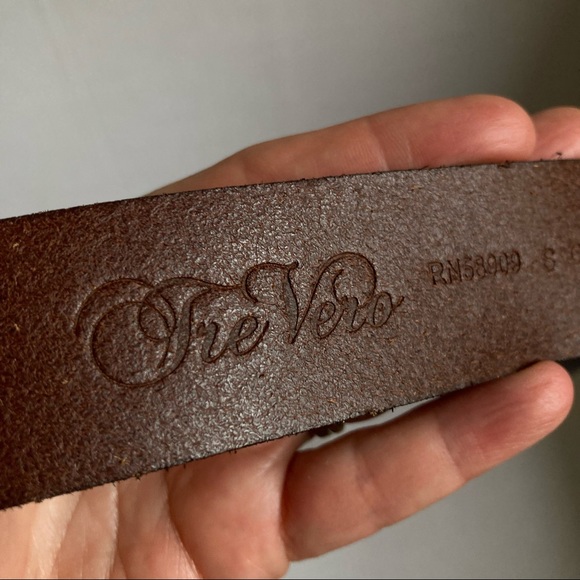 Boho Leather Belt 30” - Picture 9 of 10